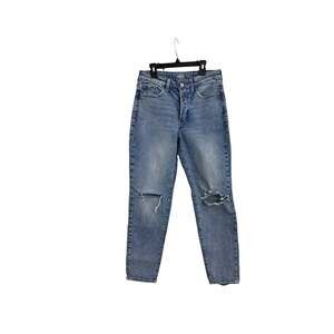 Old Navy High Rise OG Straight Casual Everyday Distressed Blue Jeans Size 4